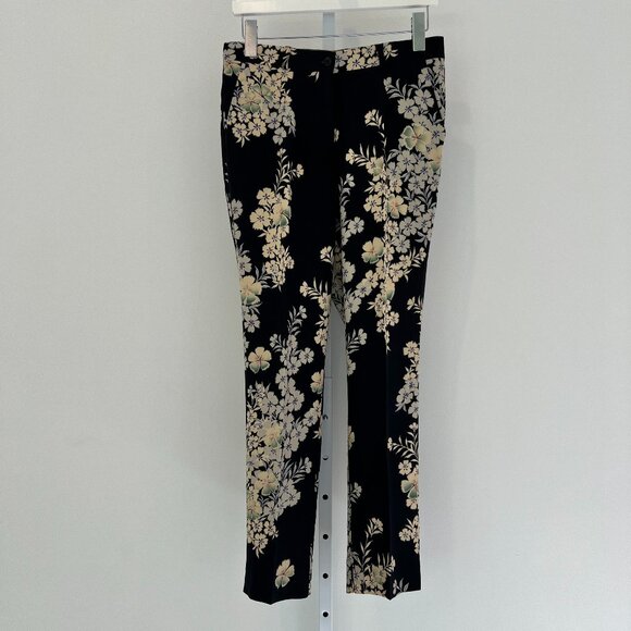 ETRO BLACK FLORAL VISCOSE PANTS SIZE IT 42 / US 8 NWOTS! - Picture 2 of 16